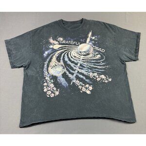Rare Vintage Y2K Grateful Dead Space Galaxy Sun Faded Black Band Music Tee Art